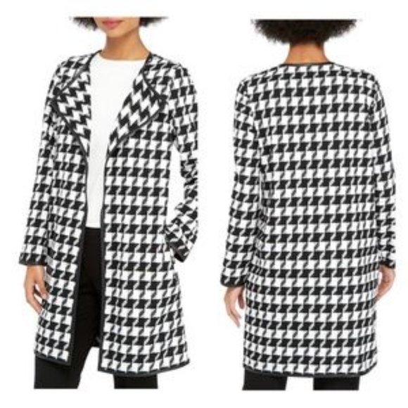houndstooth long jacket